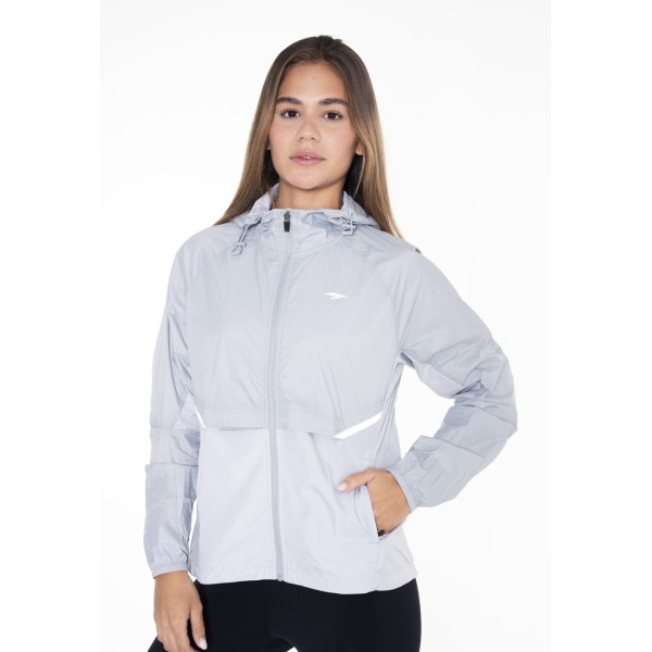 JACKET RUNNING WOMEN GRIS